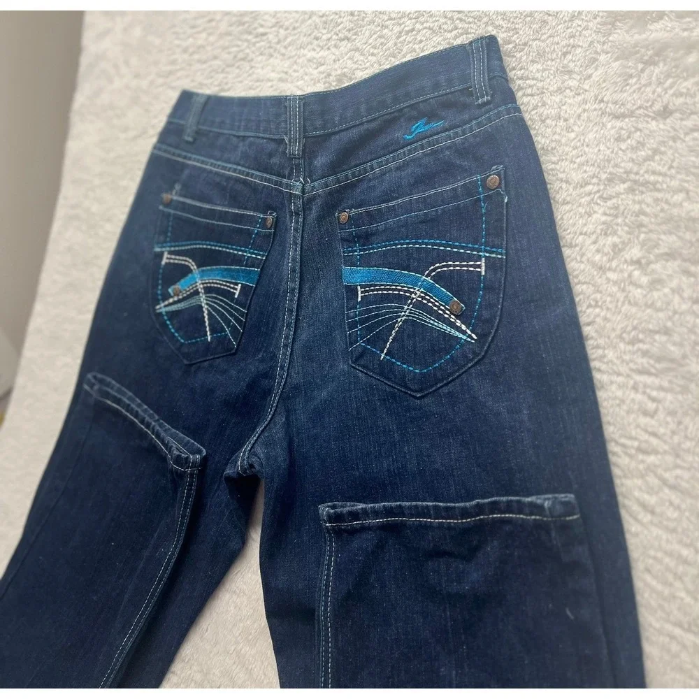 VTG JINZU Denim Dark Jeans 34x30 wide leg Y2K. street wear‎